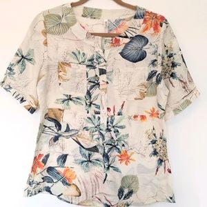 Floral Button down shirt